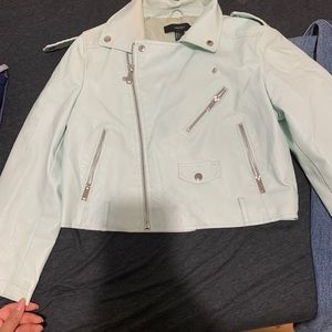 Cropped Leather Jacket